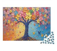 Jigsaw Puzzle 1000 Pieces Colorful Tree Art Jigsaw 38x26cm/1000pcs Gift For Kids Challenging Creative Educational Games DIY Cardboard