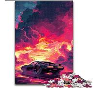 Jigsaw Puzzle 1000 Pieces Colourful Classic Sports Cars Made of Wood, High-Difficulty Brain Teaser for Teenagers 50x75cm An for Christmas Or Birthdays