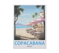 Jigsaw Puzzle 1000 Pieces，Copacabana Beach，paper Children Toys Decompression Game（50x70cm）-FF79