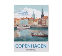 Jigsaw Puzzle 1000 Pieces，Copenhagen Denmark，Wood Adult Toys Decompression Game（75x50cm）-EJ61
