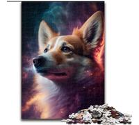 Jigsaw Puzzle 1000 Pieces Corgi Dog Made of Wood, Fun Activity for at Home 50x75cm Brain Teaser Game for Teenagers, Perfect