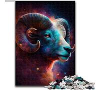 Jigsaw Puzzle 1000 Pieces Cosmic Aries Wooden Puzzles size 50x75cm Home Decor Brain Teaser Game for Teenagers & Family Interaction