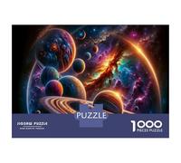 Jigsaw Puzzle 1000 Pieces Cosmic Planets in Space-3 Adult Jigsaw Puzzle Brain Teaser Game Staycation Kill Time Deal As Gifts for The Whole Family 70x50cm/1000pcs