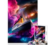Jigsaw Puzzle 1000 Pieces Cosmic Titanic Jigsaw Puzzles for Adults Hand Speed Race Difficult And Challenge for Is Ideal As A Gifts (38x52cm)