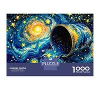 Jigsaw Puzzle 1000 Pieces Cosmic Vortex Sky Adult Jigsaw Puzzle Brain Teaser Game Staycation Kill Time Deal As Gifts for The Whole Family 38x26cm/1000pcs