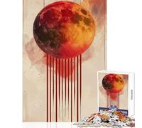 Jigsaw Puzzle 1000 Pieces Crimson Sphere Fall Anti-Stress Toys Great Gift for Games Impossible Game Train Your Brain And Hands size 38x26cm