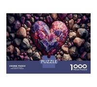 Jigsaw Puzzle 1000 Pieces Crystal Heart Stones Decor Puzzles for Adults Toy Wall Decor Hand Speed Race Deal As Gifts for The Whole Family 52x38cm/1000pcs