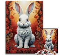 Jigsaw Puzzle 1000 Pieces Curious Rabbit Puzzles for Adults for Family And Friends Suitable for Ages 14 1000 PCS(75x50cm)