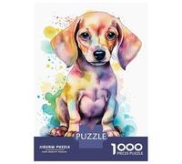 Jigsaw Puzzle 1000 Pieces Cute Baby Dachshund Puppy Jigsaws for Adults Brain Teaser Game Improve Memory Deal As Gifts for The Whole Family 70x50cm/1000pcs