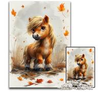Jigsaw Puzzle 1000 Pieces Cute Baby Pony Jigsaw Puzzles for Adults Brain Teaser Game for Teenagers, Perfect 26X38CM/10.23x14.96inch