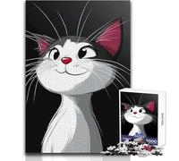 Jigsaw Puzzle 1000 Pieces Cute Cartoon Cat Toys Educational Games Analysis And Logic Secret Santa Gifts Size 38x26cm