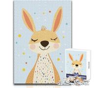 Jigsaw Puzzle 1000 Pieces Cute Cartoon Kangaroo Illustration Toys Educational Games Analysis And Logic Secret Santa Gifts Size 50x75cm