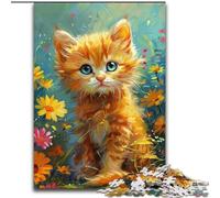 Jigsaw Puzzle 1000 Pieces Cute Colourful Kitten Puzzle Creative Family Game & Home Decor, for Teenagers (size : 50x75cm)
