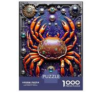 Jigsaw Puzzle 1000 Pieces Cybernetic Crab Art Deco Jigsaws for Adults Brain Teaser Game Improve Memory Deal As Gifts for The Whole Family 52x38cm/1000pcs