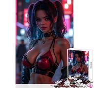 Jigsaw Puzzle 1000 Pieces Cyberpunk Fashion Model Jigsaw Puzzles for Adults Hand Speed Race Difficult And Challenge for Is Ideal As A Gifts (50x75cm)