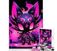 Jigsaw Puzzle 1000 Pieces Cyberpunk Warrior Feline Guardian Toy Wall Decor Gift For Birthdays for Educational Game Train Your Brain And Hands Size 38x52cm