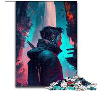 Jigsaw Puzzle 1000 Pieces Cyborg Made of Wood, Unique DIY Home Decor Gift Idea 50x75cm for Teenager & Families, Perfect DIY Decor & Brain-Teasing Challenge