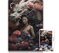 Jigsaw Puzzle 1000 Pieces D Geisha Dragon Toy Intellectual Game Learning Educational Secret Santa Gifts Size 50x75cm
