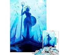 Jigsaw Puzzle 1000 Pieces Deep Sea Mythology Greec Challenging To Complete But Fun And Humorous Toy Wall Decor for And 14 Years And over (38x26cm)