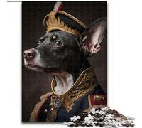 Jigsaw Puzzle 1000 Pieces Dog in Military Uniform cardboard Jigsaw Puzzles for Adults size 26x38cm Perfect DIY Art Decor Or Birthday Gift