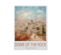 Jigsaw Puzzle 1000 Pieces,Dome of the Rock, Jerusalem,Wood Children Toys Decompression Game(75x50cm)-BG16