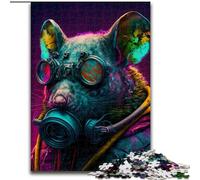 Jigsaw Puzzle 1000 Pieces Doomsday Rat Made of Wood, Unique DIY Home Decor Gift Idea 50x75cm for Teenager & Families, Perfect DIY Decor & Brain-Teasing Challenge