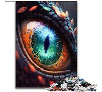 Jigsaw Puzzle 1000 Pieces Dragon Eye Made of Wood, High-Difficulty Brain Teaser for Teenagers 50x75cm An for Christmas Or Birthdays