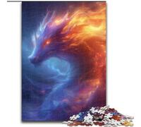 Jigsaw Puzzle 1000 Pieces Dragons in The Clouds Made of Wood, Unique DIY Home Decor Gift Idea 50x75cm for Teenager & Families, Perfect DIY Decor & Brain-Teasing Challenge