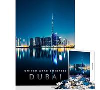 Jigsaw Puzzle 1000 Pieces Dubai Glory City Jigsaws for Adults Puzzle Pattern Assembly Educational Challenge Birthday Present, Gifts, (50x75cm)