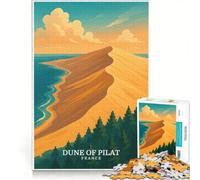 jigsaw puzzle 1000 pieces Dune Du Pilat France | Hand Speed Race Fun at Home Activities, Challenging Game Gifts 75x50cm
