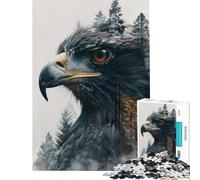 Jigsaw Puzzle 1000 Pieces Eagle Help The Brain Exercise Home Decoration Anti-Stress Toys Suitable for Ages 14 And Up (38x52cm)
