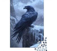 Jigsaw Puzzle 1000 Pieces Eagle Perched Snowy Cliff Puzzles 70x50cm/1000pcs Gift For Kids Challenging Creative Family Game DIY Cardboard