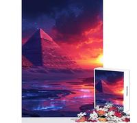 Jigsaw Puzzle 1000 Pieces Egyptian Pyramids Jigsaw Puzzles for Adults Hand Speed Race Difficult And Challenge for Is Ideal As A Gifts (50x75cm)
