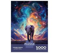 Jigsaw Puzzle 1000 Pieces Elephant at Starry Sky Jigsaws for Adults Brain Teaser Game Improve Memory Deal As Gifts for The Whole Family 70x50cm/1000pcs