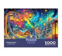 Jigsaw Puzzle 1000 Pieces Enchanted Lantern-lit Path in A Magical Forest Puzzles 70x50cm/1000pcs Gift For Kids Stress Reliever Family Game DIY Cardboard