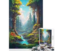 Jigsaw Puzzle 1000 Pieces Enchanted Pixel Grove Educational Games Birthday Present Educational Toy Interesting Stress Reduction (52X38cm)