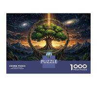 Jigsaw Puzzle 1000 Pieces Enchanted Tree of Life Wall Art Adult Jigsaw Puzzle Brain Teaser Game Staycation Kill Time Deal As Gifts for The Whole Family 52x38cm/1000pcs