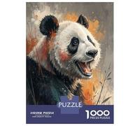 Jigsaw Puzzle 1000 Pieces Expressive Panda Portrait Adult Jigsaw Puzzle Brain Teaser Game Staycation Kill Time Deal As Gifts for The Whole Family 38x26cm/1000pcs