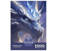 Jigsaw Puzzle 1000 Pieces Eye Blue Dragon Jigsaws for Adults Brain Teaser Game Improve Memory Deal As Gifts for The Whole Family 38x26cm/1000pcs