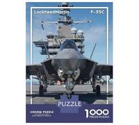 Jigsaw Puzzle 1000 Pieces F-35C Lightning II Adult Jigsaw Puzzle Brain Teaser Game Staycation Kill Time Deal As Gifts for The Whole Family 38x26cm/1000pcs