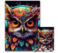 Jigsaw Puzzle 1000 Pieces Fantasy Art Owl Jigsaw Puzzles for Parents, Lovers, Friends - Age 14+ 50x75CM/19.68x29.52inch
