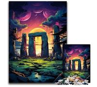 Jigsaw Puzzle 1000 Pieces Fantasy Colorful Stonehenge Difficult Puzzles for Adults Perfect for Teenagers, Family Bonding, Brain Teaser & DIY Home Decor Gift 1000 PCS(75x50cm)