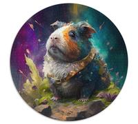Jigsaw Puzzle 1000 Pieces Fantasy Guinea Pig Round Paper Jigsaw Teenager Stress Reduction Cool Unique Gift for Family (67.5x67.5cm)