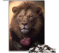 Jigsaw Puzzle 1000 Pieces Fantasy Lion Jigsaw Puzzles for Adults Challenging Brain Teaser, Family Activity, Home Decor, size : 50x75cm