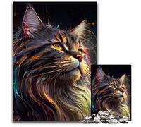 Jigsaw Puzzle 1000 Pieces Fantasy Maine Coon cardboard Jigsaw Puzzles for Adults Interactive Family Game, DIY Home Decor, Brain Teaser Gift 26X38CM/10.23x14.96inch