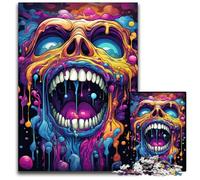 Jigsaw Puzzle 1000 Pieces Fantasy Purple Skull Difficult Puzzles for Adults Perfect for Teenagers, Family Bonding, Brain Teaser & DIY Home Decor Gift 1000 PCS(75x50cm)