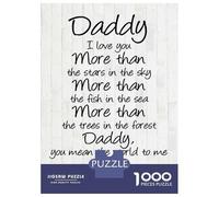 Jigsaw Puzzle 1000 Pieces Father Day Quote Daddy Adult Jigsaw Puzzle Brain Teaser Game Staycation Kill Time Deal As Gifts for The Whole Family 38x26cm/1000pcs