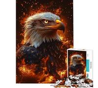 Jigsaw Puzzle 1000 Pieces Flaming Eagle Majesty Jigsaw Puzzles for Adults Hand Speed Race Difficult And Challenge for Is Ideal As A Gifts (Size 50x75cm)