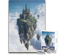 Jigsaw Puzzle 1000 Pieces Floating Castle in The Clouds Toys Educational Games Analysis And Logic Secret Santa Gifts Size 50x75cm
