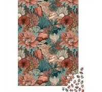 Jigsaw Puzzle 1000 Pieces FloralPattern-VintageBotanicalStyle_6 Puzzles 52x38cm/1000pcs Gift For Kids Challenging Creative Educational Games DIY Cardboard